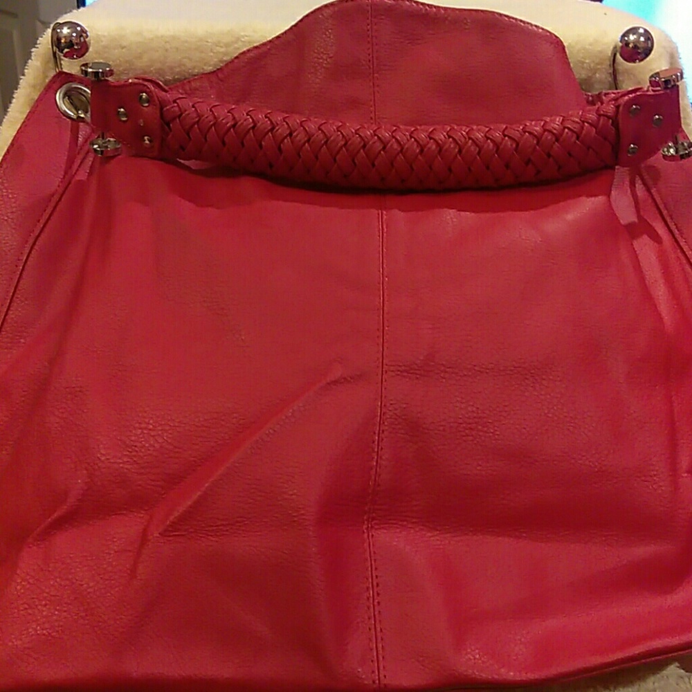 Red leather purse